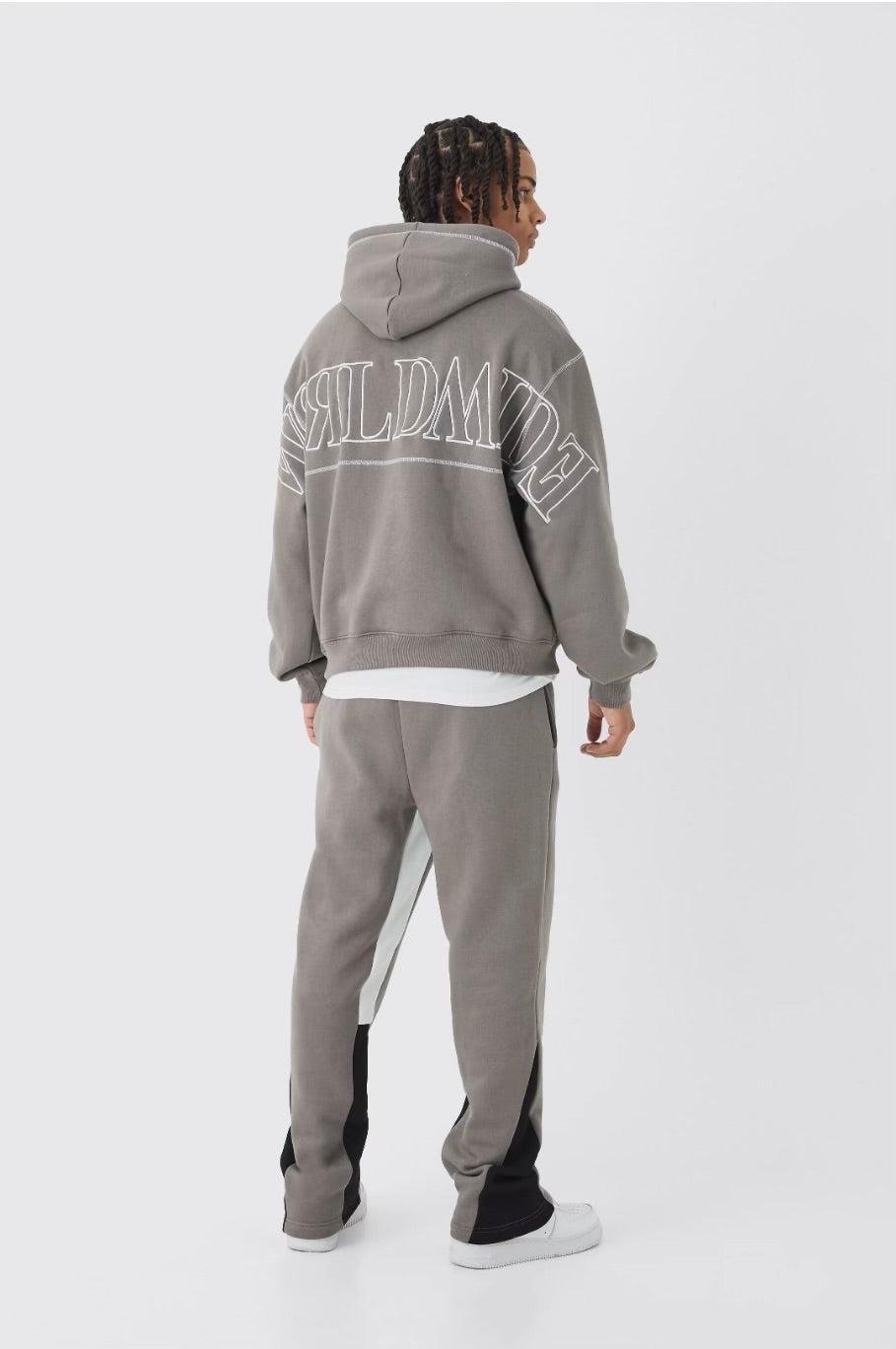 Grey Worldwide Flare Jogging Suit