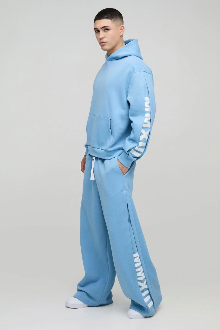 Fashion Blue Flare Jogging Suit