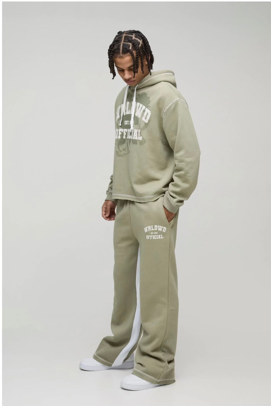 Green Worldwide Flare Jogging Suit