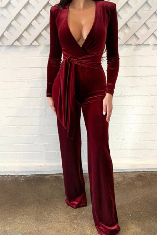 “Santa Baby” (Velvet 1-Piece Jumpsuit)