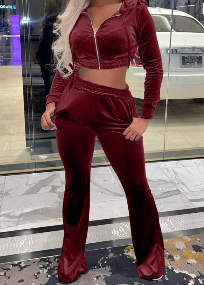 “Chilly Night” (2-Piece Velour Jogging Set)